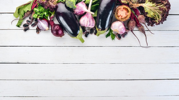 Assortment of fresh ingredients on table
